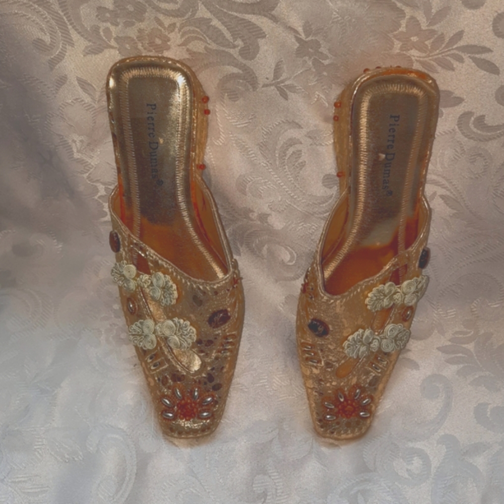 Gold slippers